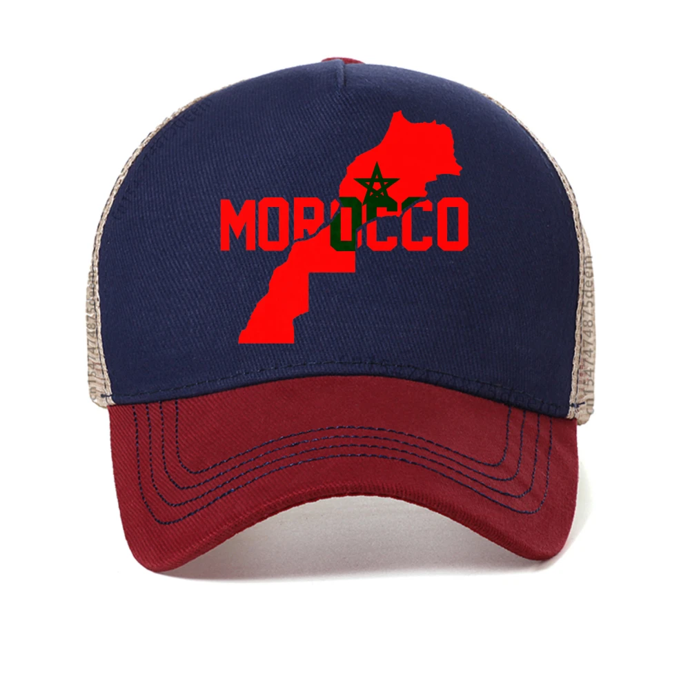 

Morocco print baseball cap National Flag Moroccan Birthday Ideas vintagec caps Breathable fashion Comfortable Snapback hat