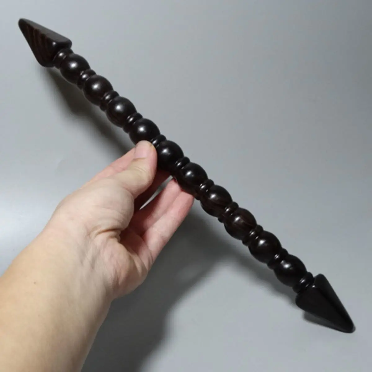 37cm Outdoor Portable EDC Ebony Purple Sandalwood Fitness Massage Short Stick