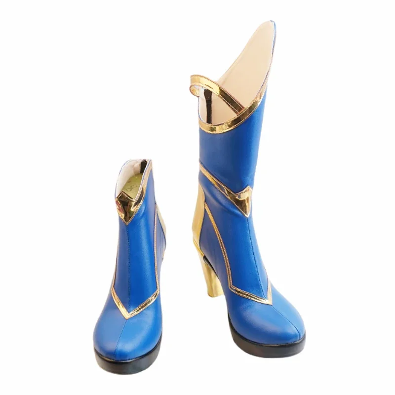 Game LOL Irelia Cosplay Shoes Porcelain New Skin Divine Sword Blade Dancer Irelia Blue Boots Halloween Party Role Play Shoes