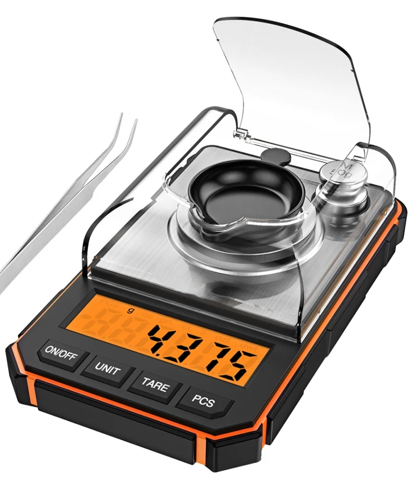 

Electronic Digital Scale 0.001g/50gMini Scale Precision Professional Pocket Scale Milligram with 50g Calibration Weights