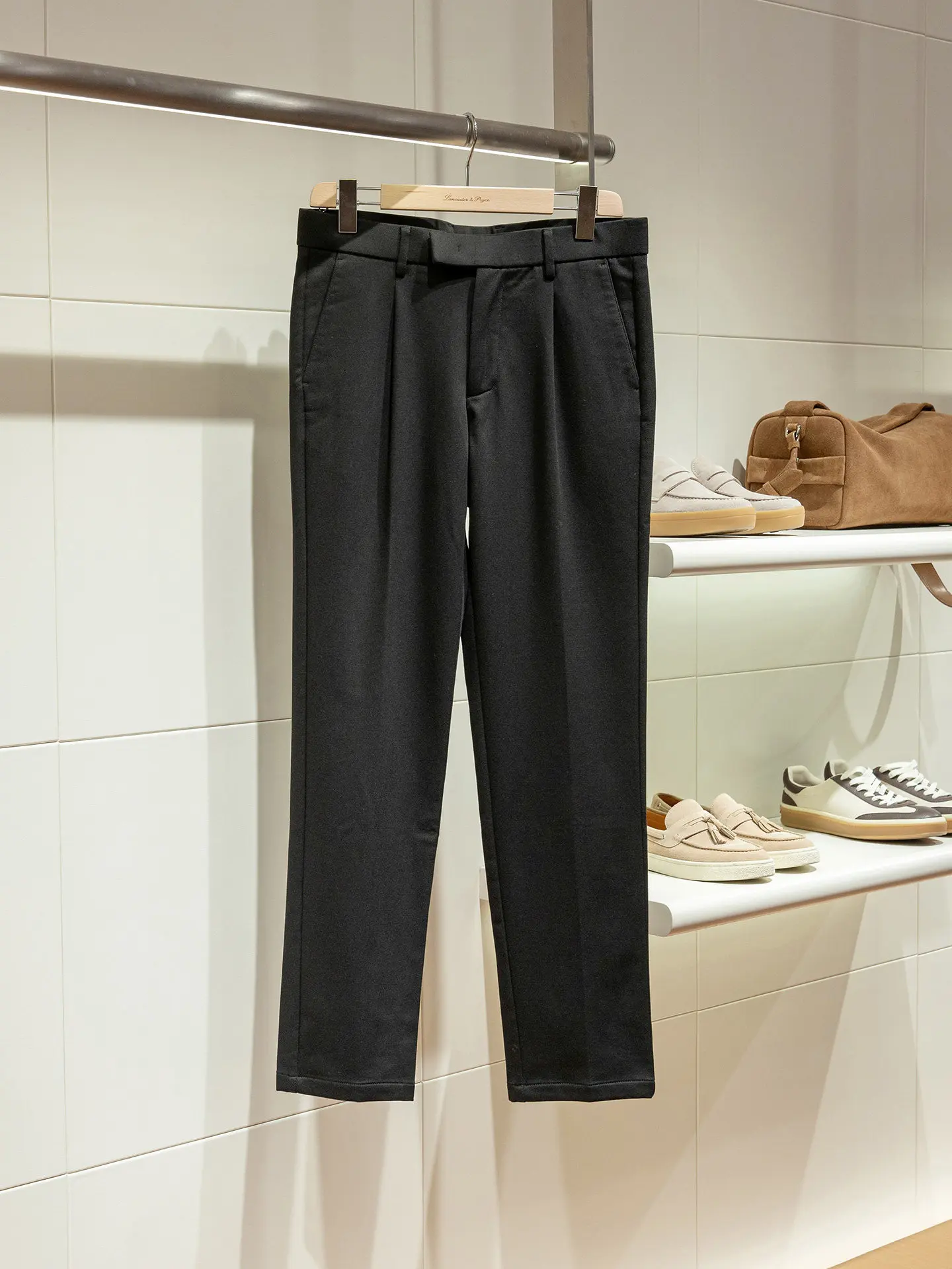 ZZ high-grade twill anti-wrinkle fabric old money wind relaxation straight casual pants