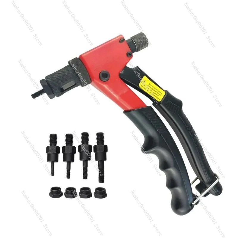 Manual Riveter Gun with M3 M4 M5 M6 Rivet Nut Setter Kit, Hand Tool for Rivet Nut Setting