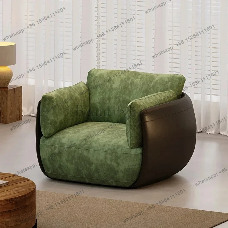 

Medieval style designer casual lazy small sofa Nordic bedroom balcony living room creative color matching