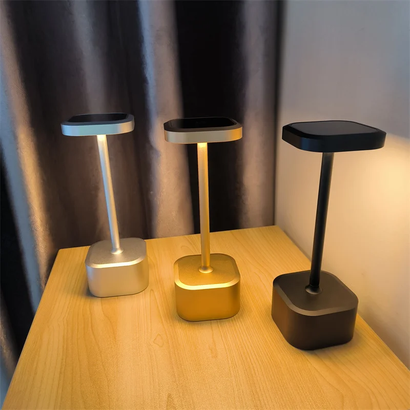 New Luxury Aluminium LED Cordless Table Lamp With Usb Rechargeable 5200ma Battery For Hotel Ktv Bar Restaurant