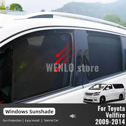 For Toyota ALPHARD VELLfire 20 AH20 2009-2014 Magnetic Car Sunshade Visor Front Rear Windshield Curtain Side Window Sun Shade