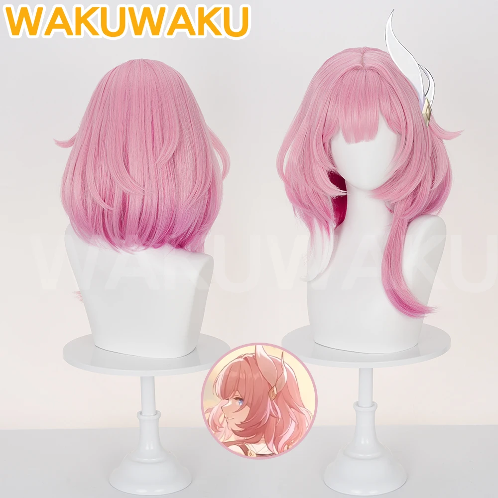 Peluca de Cyrene juego Honkai: peluca de Cosplay de Star Rail WakuWaku HSR mujeres 40cm pelo rosa Cyrene Amphoreus Cosplay gorro de peluca gratis