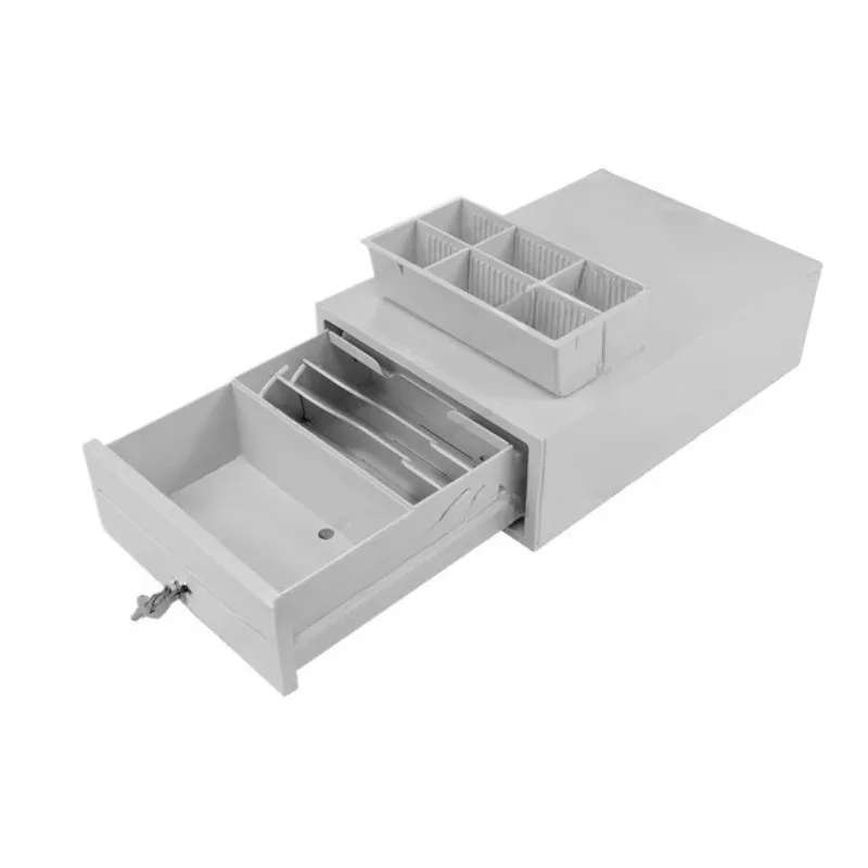 LAS-208 POS Cash Drawer · Lockable Cash Box with Money Tray · For POS Terminal Cash Register Commercial Retail Supermarket Use