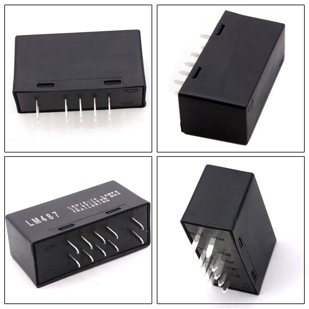 10 Pin LM487 flasher Relay 12V Led Lamp Danger Hazard warning turning signal Car Relay Supplies