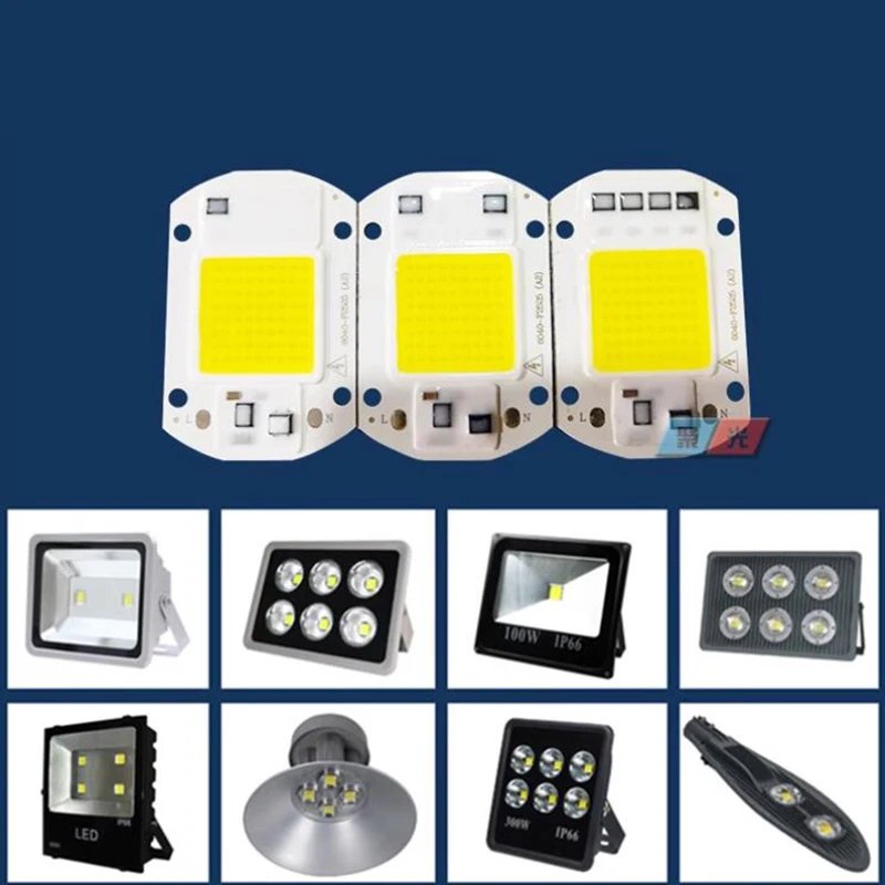 Chip LED ad alta potenza 20W 30W 50W bianco/bianco caldo, unità libera Super Bright SMD COB lampadina perline illuminazione fai da te