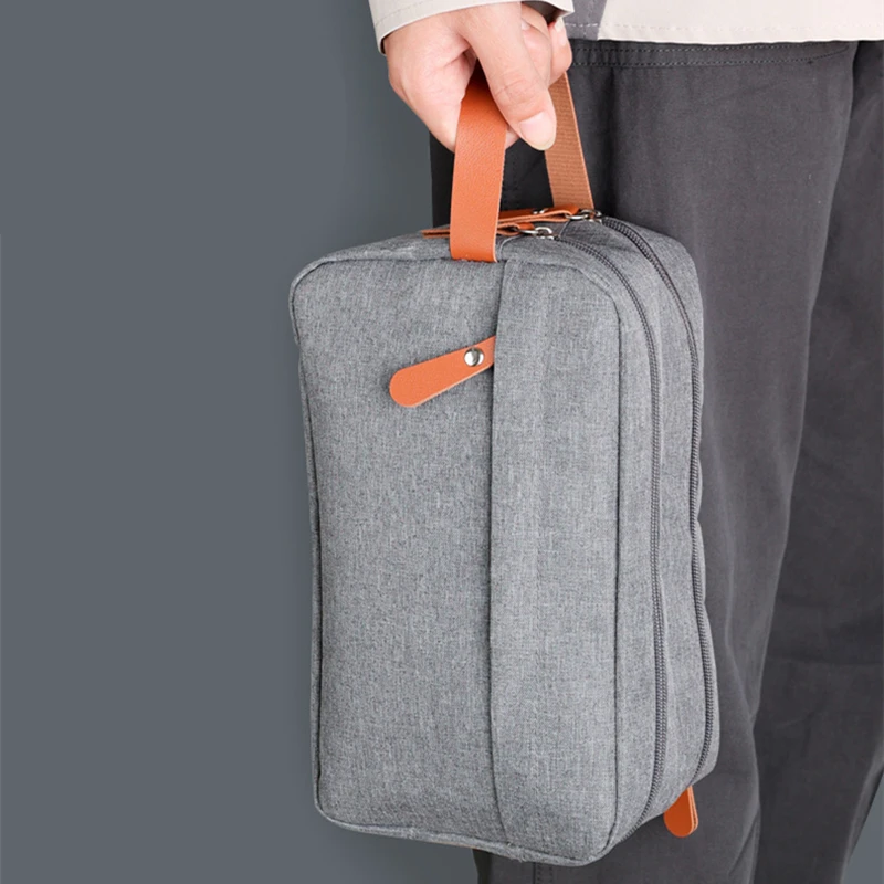 

Men's Toiletry Bag High Quality Oxford Canvas Travel MakeUp Bag Waterproof Women Wash Pouch Handbag Cosmetic Case