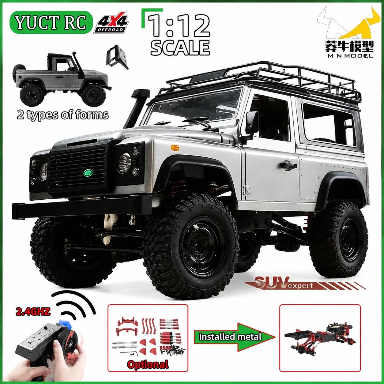 MN99s 1:12 RTR Version RC Car MN Model MN98 2.4G 4WD RC Rock Crawler Defender Remote Control Car 1/12 RC Truck Cars Toys Gifts