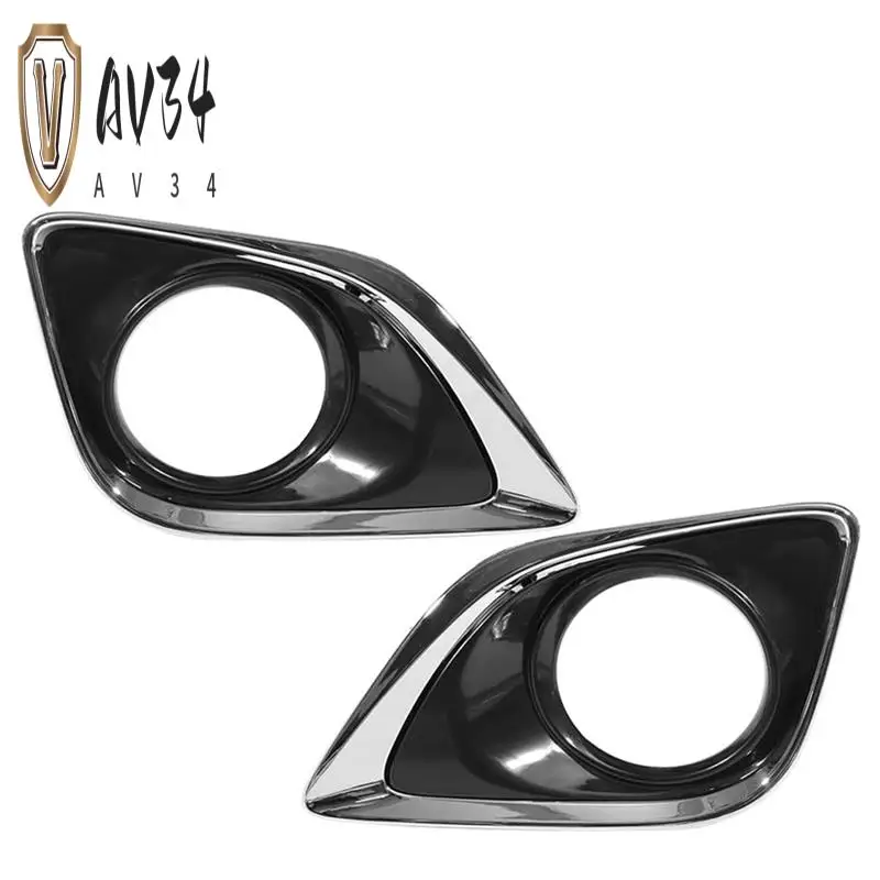 

AV34-Car Front Bumper Fog Light Bezel Cover Fog Lamp Frame 520300T010 520400T010 For Toyota Venza 2013-2016