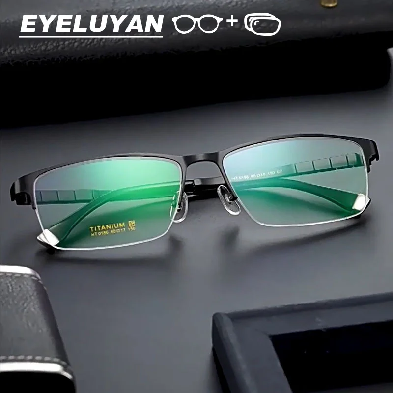 EYELUYAN 150mm Prescription Glasses Men Custom Myopia and Hyperopia Eyeglasses Large Size Optical Eyewear Frame With Diopter
