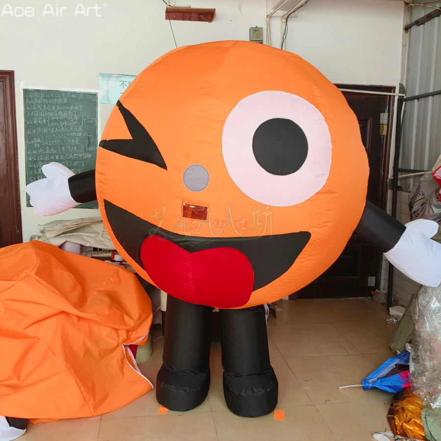 Kids Party Cute Inflatable Smileymascot,walking Character Costume for School Events,Fundraisers