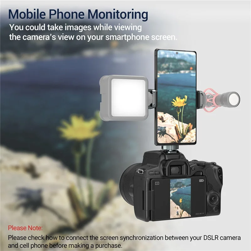 Y22A-كاميرا الحذاء الساخن حامل هاتف مراقب ترايبود محول مع حذاء بارد مزدوج آيفون DSLR كاميرا هيئة التصنيع العسكري ملء الضوء