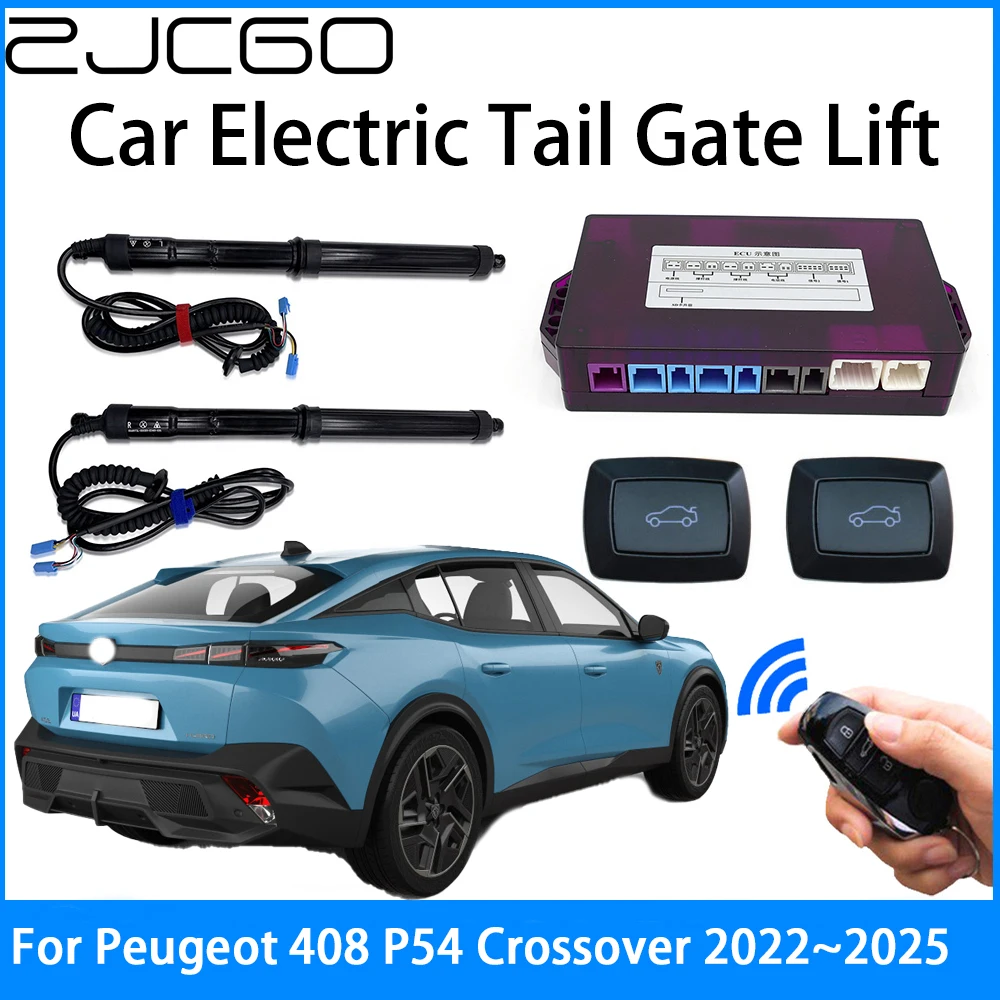 ZJCGO Car Power Trunk Electric Suction Tailgate Intelligent Tail Gate Lift Strut For Peugeot 408 P54 Crossover 2022~2025