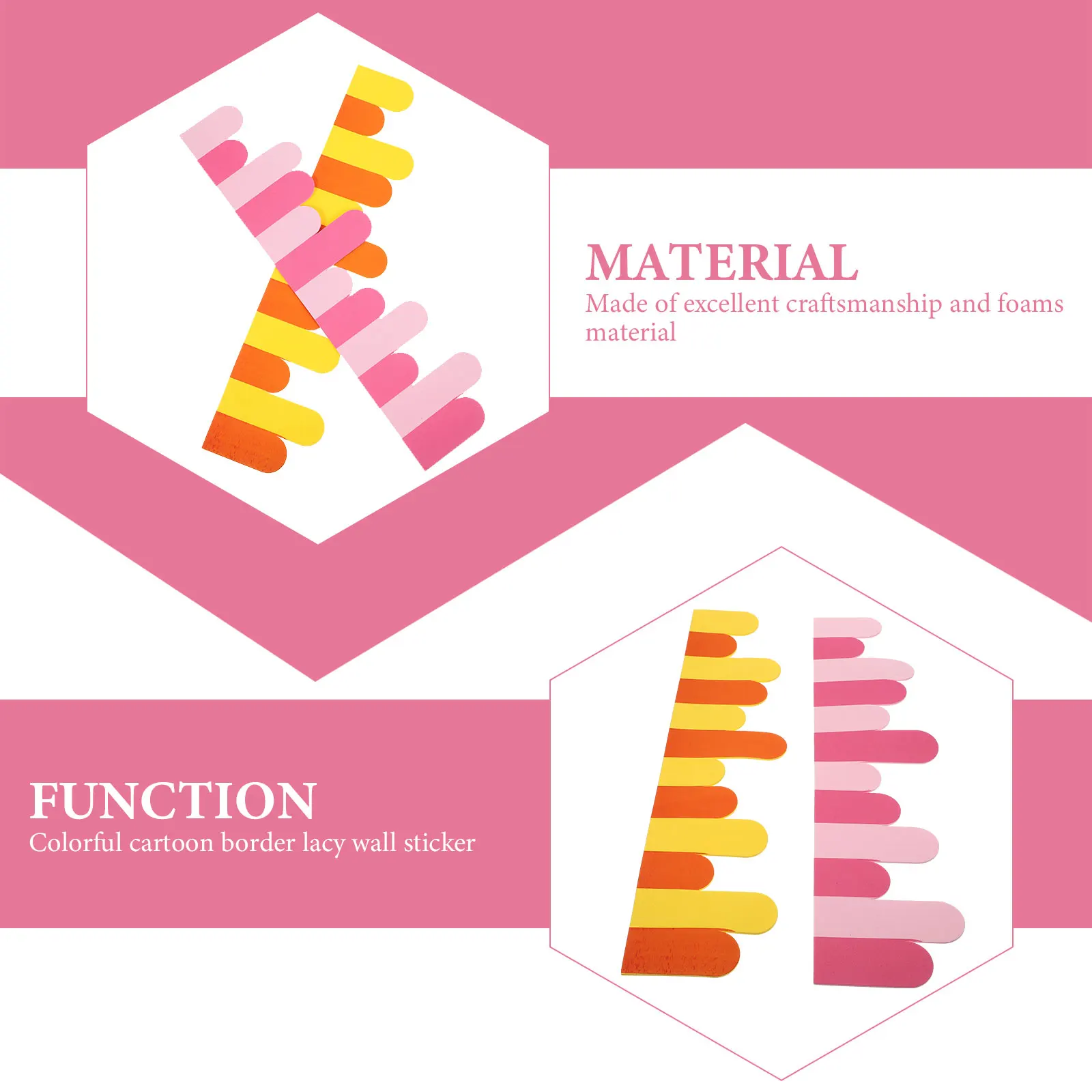 

Bulletin Board Decorations Cartoon Border Wall Stickers Classroom Colorful Decal for 's Preschool