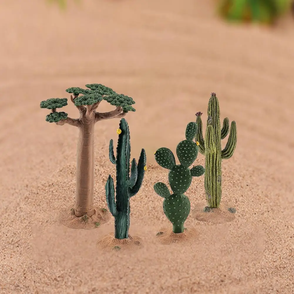 

Mini Cactus Decor Colorful Smooth Surface Mini Landscape PVC Cactus Ornament Miniature Cactus Ornament Cactus Ornament