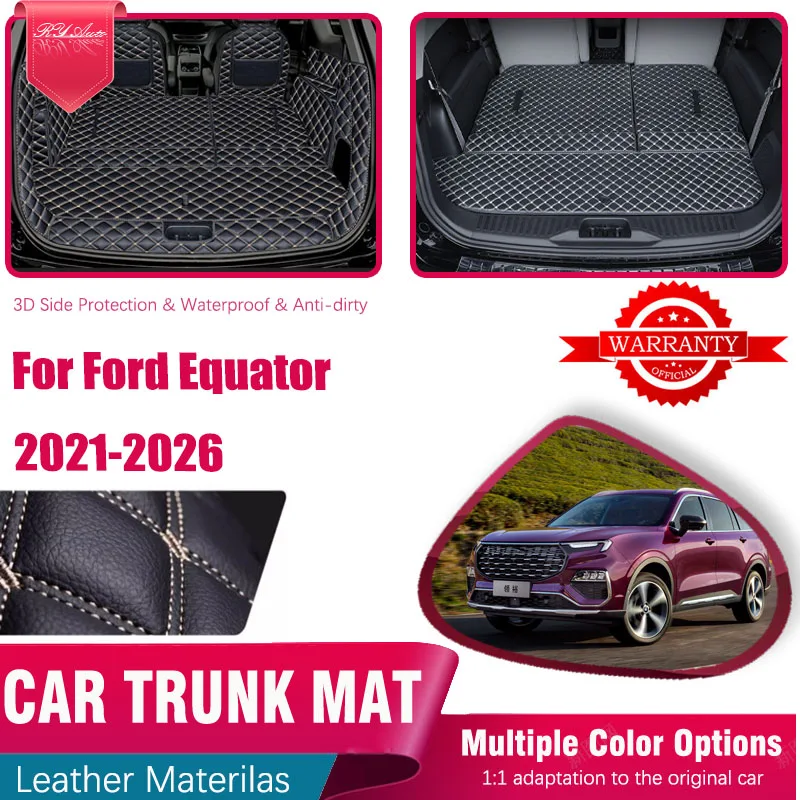 

Автомобильные коврики в багажник для Ford Equator CX756 2021 ~ 2026 5-местный 6-местный 7-местный антигрязный коврик для хранения задняя крышка грузового багажника автоаксессуары