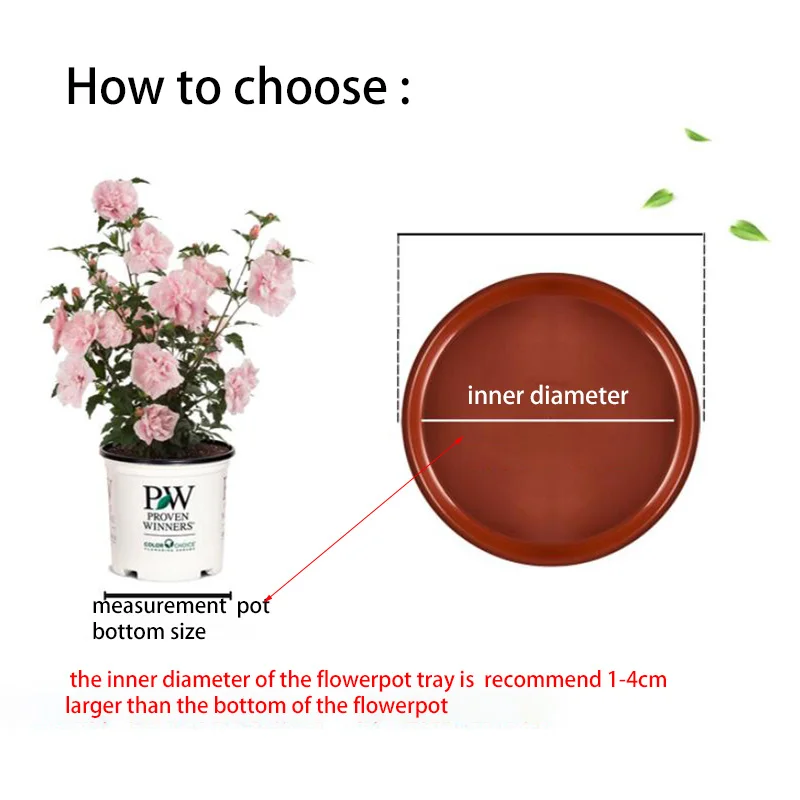 Plastic Garden Flower Pot Plant Saucers Water Tray Base for Indoor Outdoor Creative Saucers Decor Home Garden Pot Case A5