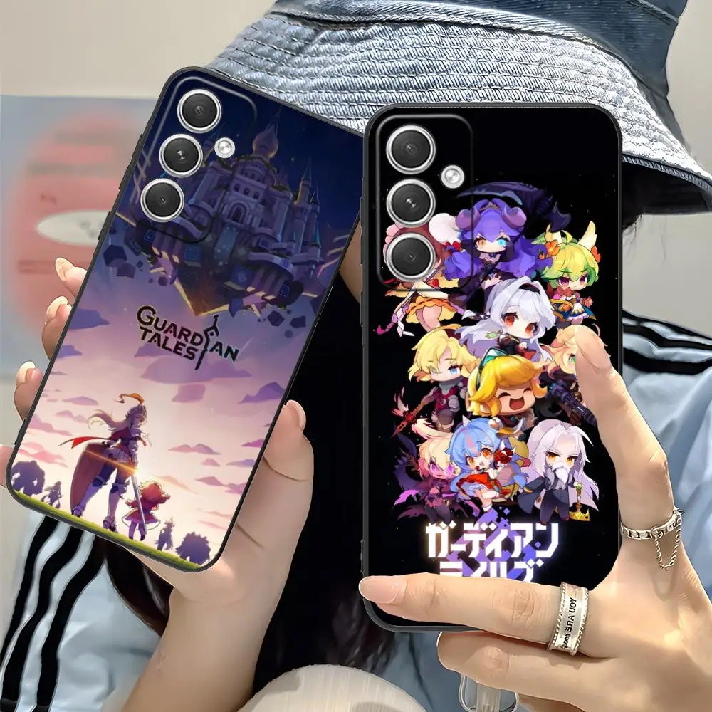 

Чехол для мобильного телефона Guardian Tales для Samsung Galaxy S25 S24 S23 S22 S21 S20 S10 S9 Plus FE Ultra Lite, черный чехол Pretty