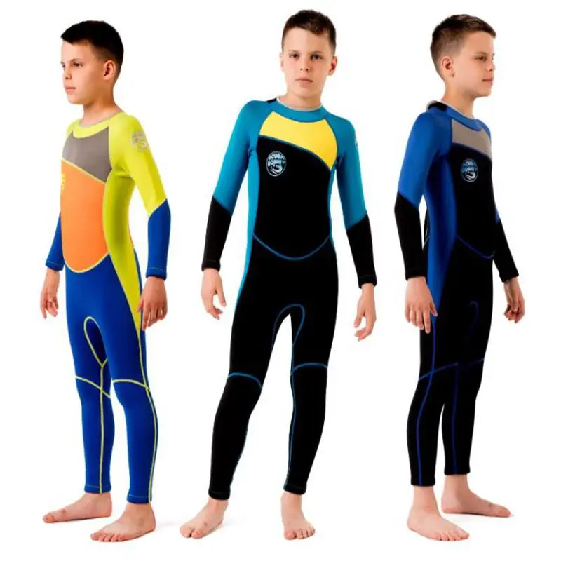 

HISEA 2.5MM neoprene children's diving suit scuba diving cold-proof suit wet surfing suit sunscreen anti-friction swimming