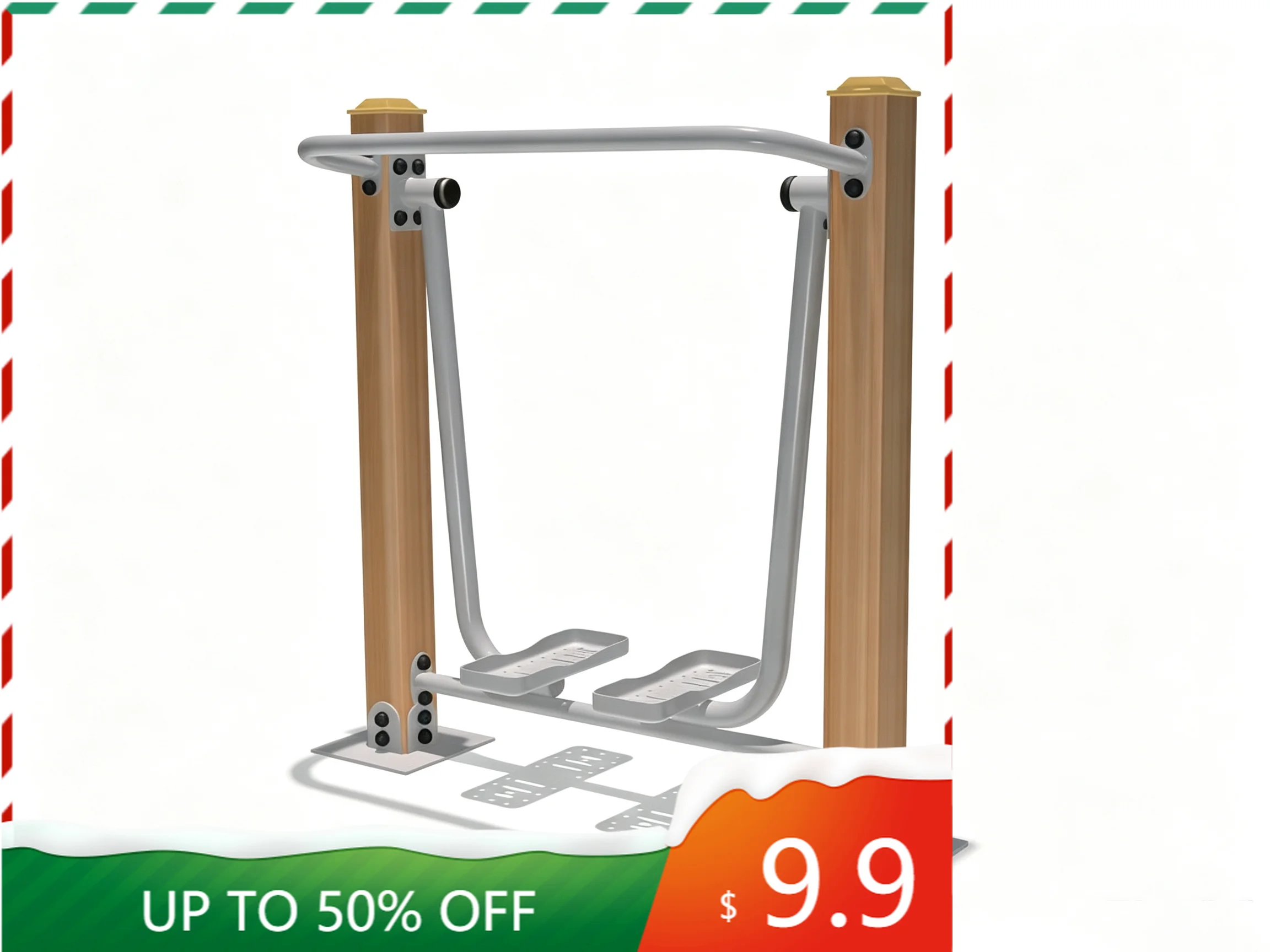 Durable Steel Air Walker Outdoor Fitness Machine for Public Park Community Leg Training Workout