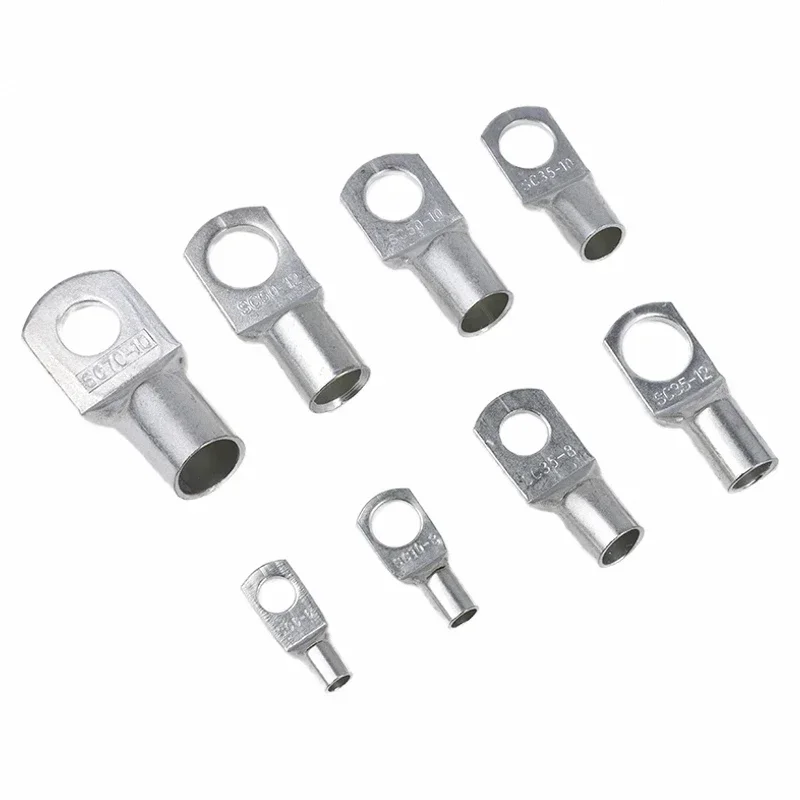 SC-Serie Kupferkabelschuhe für Batterie-Elektrokabel SC 6/10/16/25/35/50/70/95 Crimpverbinder mit Schraubloch 6/8/10/12mm – Detail 5