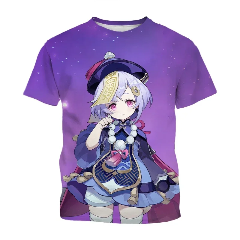Summer, Genshin Impact game features handsome characters, 3D printed cool and stylish personalized T-shirts