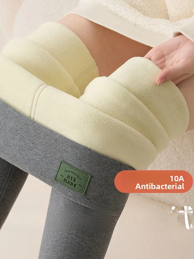 Spodnie do jogi z wysokim stanem z grubej aksamitnej wełny jagnięcej, damskie bawełniane spodnie, zimowe okrycie wierzchnie, pionowe paski, modelujące brzuch, ołówkowe...