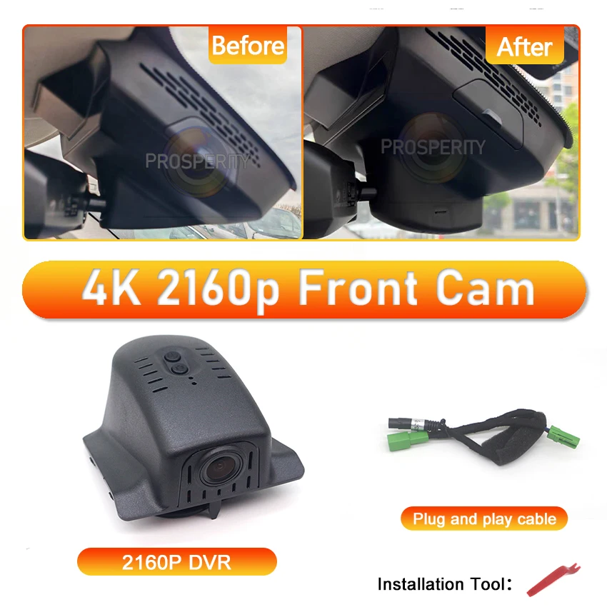 Nieuw! Plug En Play Dash Cam Wifi Auto DVR Dual lens Voor Lynk & Co 05 2022-2025, dashcam Voor Lynk & Co 01 2018-2025 Met APP Controle
