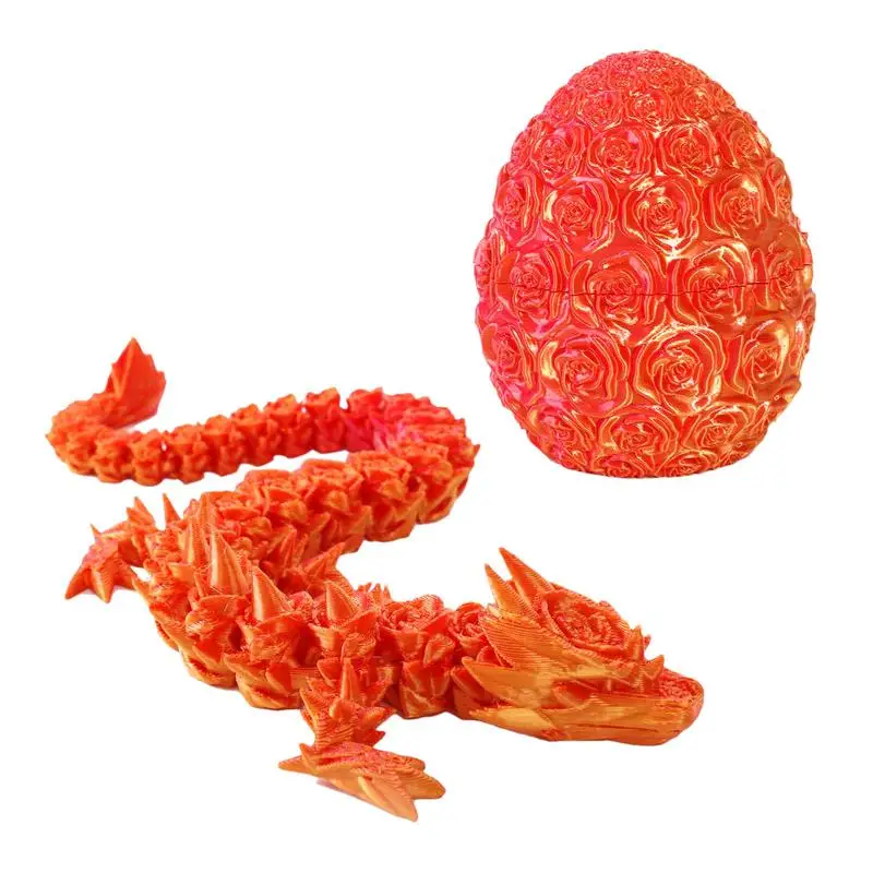 Chinese Dragon Crafts Ornament 3D Printed Lucky Dragon Resin Decoration Multi-Jointed Movable Dragon Fidget Surprise Toy