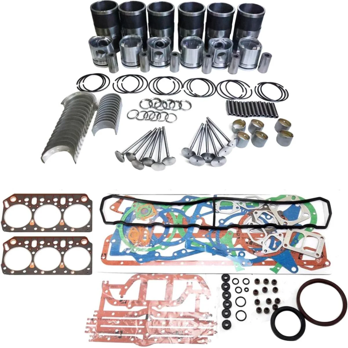 

Комплект для капитального ремонта двигателя XCWoOshop D2366: поршни, гильзы цилиндров и комплект прокладок, подходит для Doosan Daewoo DH280, DH320, Solar 280LC