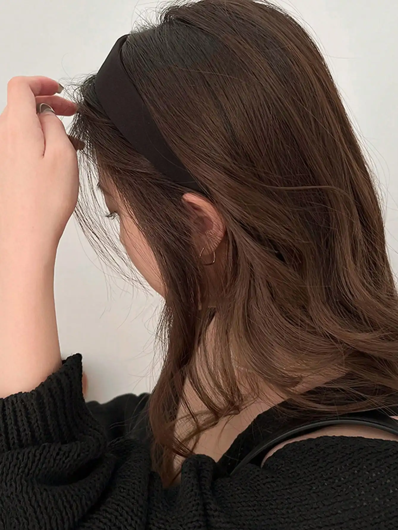 

4-Pack 36cm Satin Headbands For Women, Soft Solid Hair Hoops, Vintage Style Accessory For Daily Wear, Party, Beach & Makeup