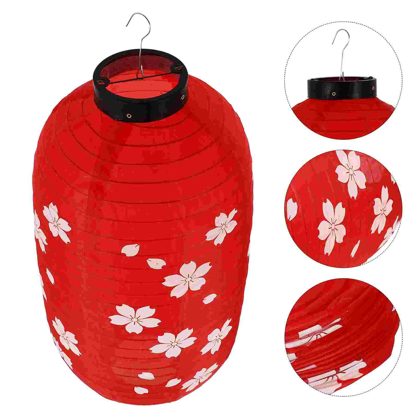 

Cherry Blossom Lantern Outdoor Ornaments Unique Adorn Chic Hanging Silk Decor Cloth Restaurant Lanterns Home Party