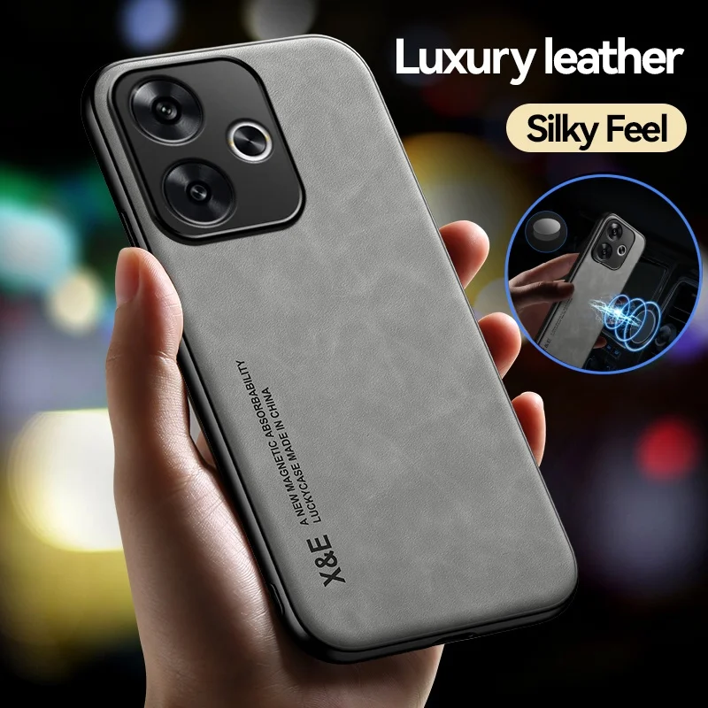 For Xiaomi Poco F6 5G Case Silicone Shockproof Leather Magnetic Phone Case For PocoF6 Pocco Poxo Poko Little F 6 F6 6F 5G Cover