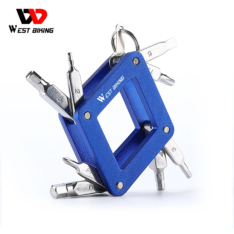 

WEST BIKING 8 в 1 многофункциональные инструменты для велосипеда портативный комплект для обслуживания горных дорог многофункциональный инструмент Шестигранный ключ Набор отверток гаджеты