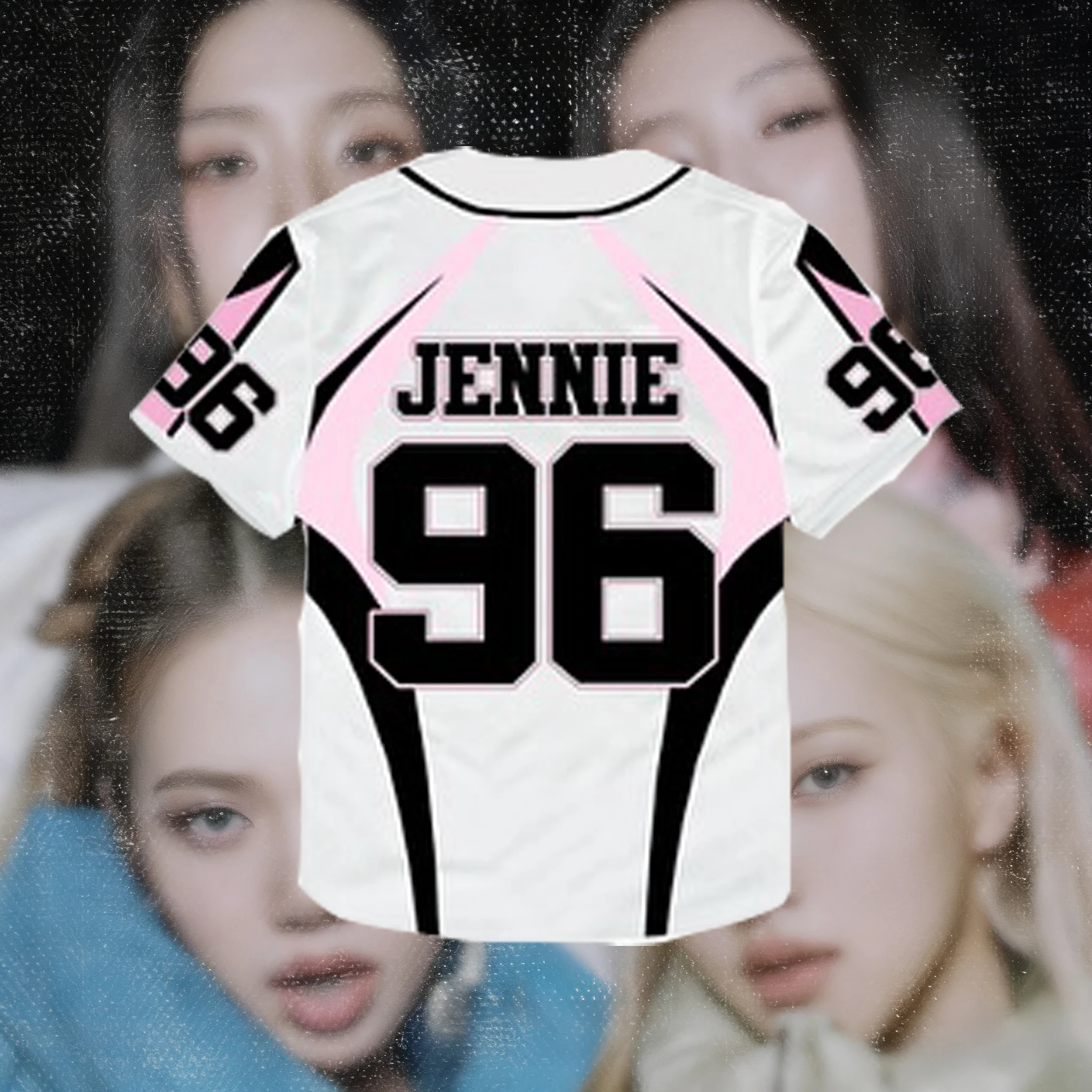 

Новинка 2026, хит продаж, футболка с буквенным принтом JENNIE в Корейском стиле для девочек, модная трендовая рубашка Y2K, женский удобный топ большого размера