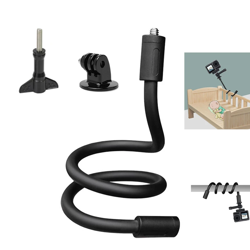 Flexible Selfie Stick Monopod Tripod for GoPro Hero 11 10 9 DIJ insta360 Wherever Without Any Tools for Action Camera Universal