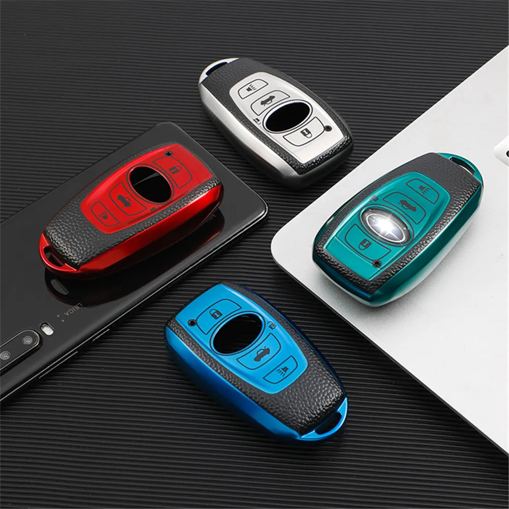 TPU Car Key Case for Subaru BRZ Forester Legacy Outback WRX WRX STI Impreza XV Crosstrek Smart Keyless Remote Cover Keys Bag