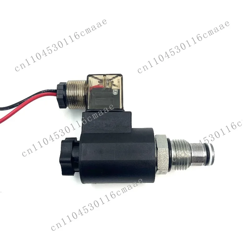 24V Coil Hydraulic Cartridge Valve Solenoid Valve SV10-21 2-Position 2-Way Poppet Type Normally Open Restrictive Reverse Flow