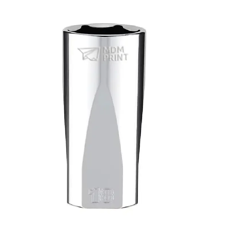 

3/8 in. Drive 18mm Metric 6-Point Deep Socket with FOUR FLAT Sides