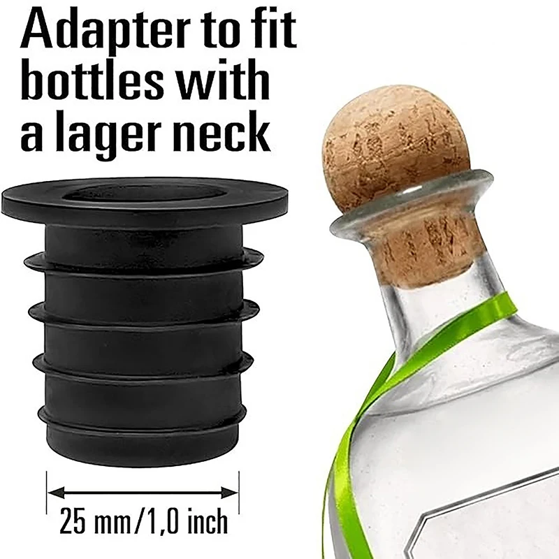 1/4/6pcs Liquor Pourer Adapters Perfect For Large Olive Oil Bottles And Liquor Bottles Up To 1 Inch/25mm