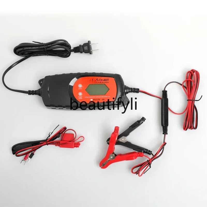 lt6351 Auto- en motoracculader 12V lithiumbatterij opladen en onderhoud universele loodzuur intelligente reparatie