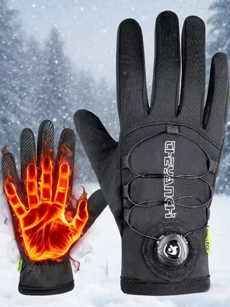 AliExpress GTUBIKE Winter Warm Skiing Gloves Unisex Windproof Cold-proof Touch Screen Gloves For Men Outdoor Sports Running Hiking Cycling
