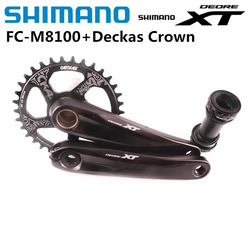 SHIMANO XT M8100 12s MTB mechanizm korbowy rower górski rower 1x12 prędkość 170mm 175mm Deckas tarcza łańcuchowa 32T 34T 36T MT801 wspornik dolny