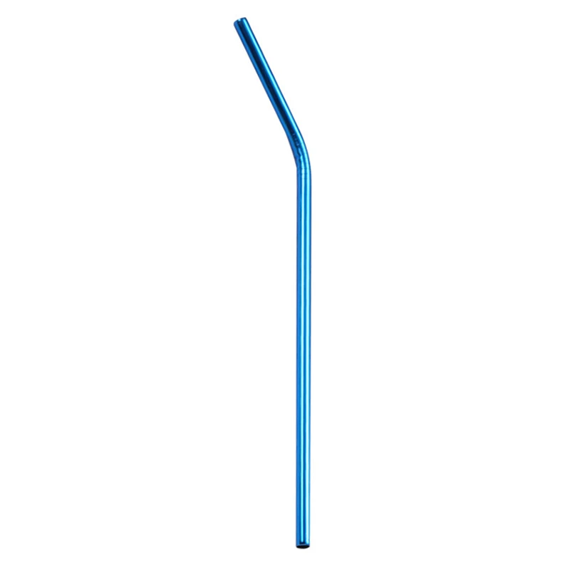 304 stainless steel straw Color environmental protection metal straight straw cocktail juice drink curved straw milk tea straw