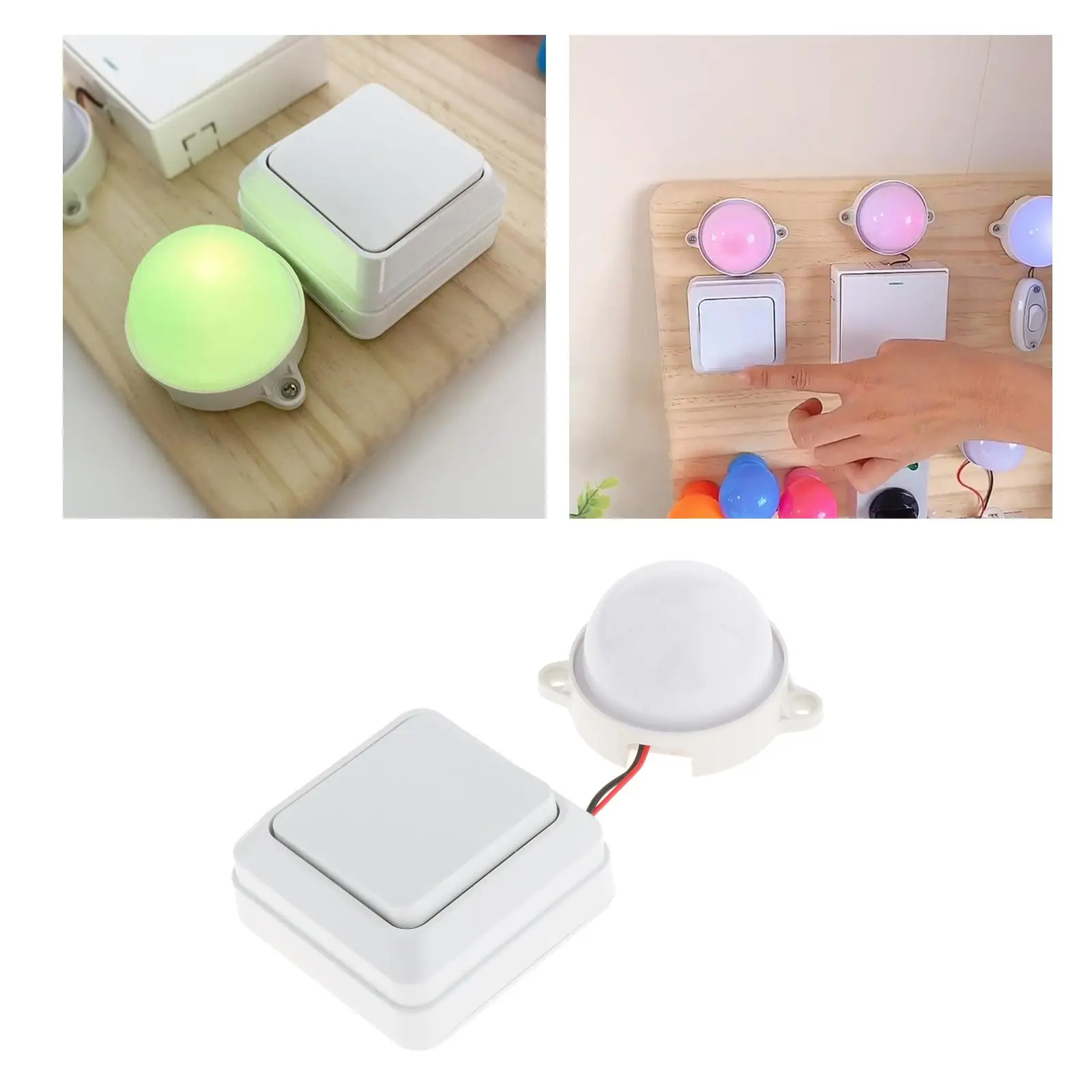 Montessori Educacional Sensorial Toy, Luz LED, Busy Board, DIY, Idade 3 +