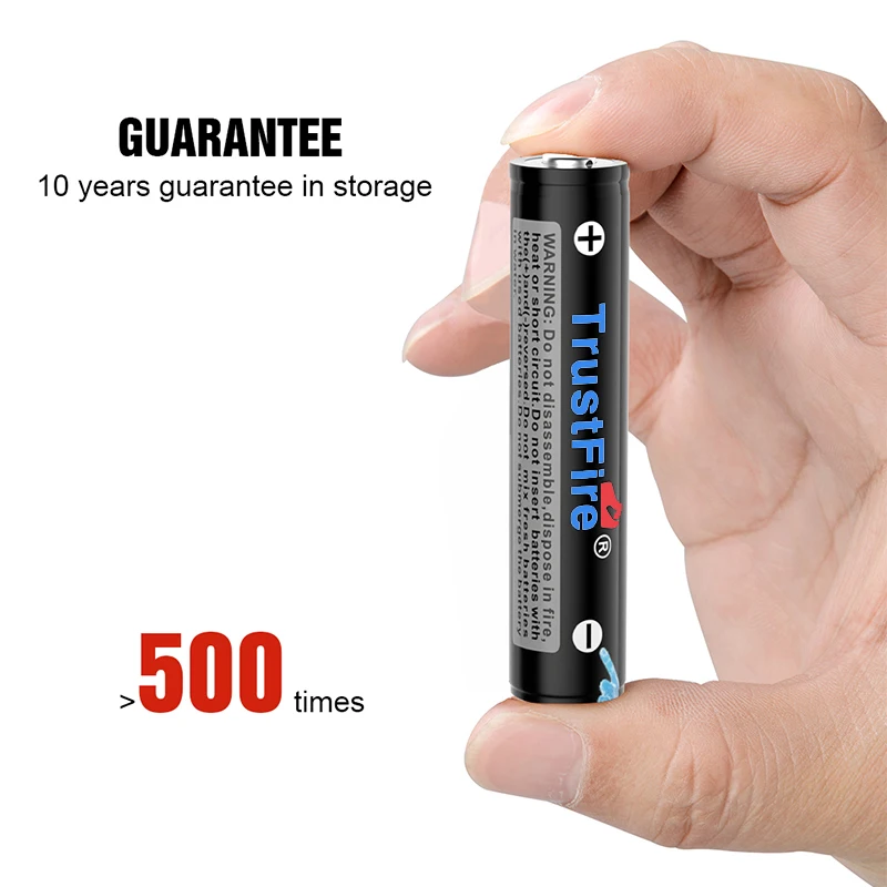 TrustFire 10440 350mAh Lithium Battery 3.7V Rechargeable Battery Suitable For Flashlight Batteries (PCB)