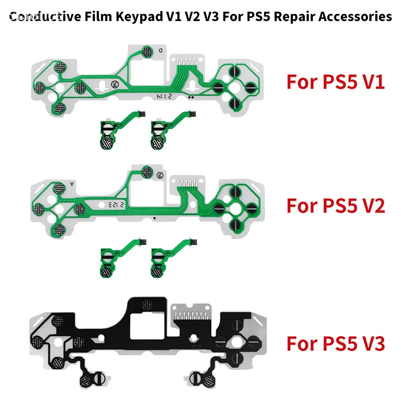 V1 V2 Conductive Film Replacement Button Ribbon Circuit Board For PS5 Controller LR ABXY D Pad